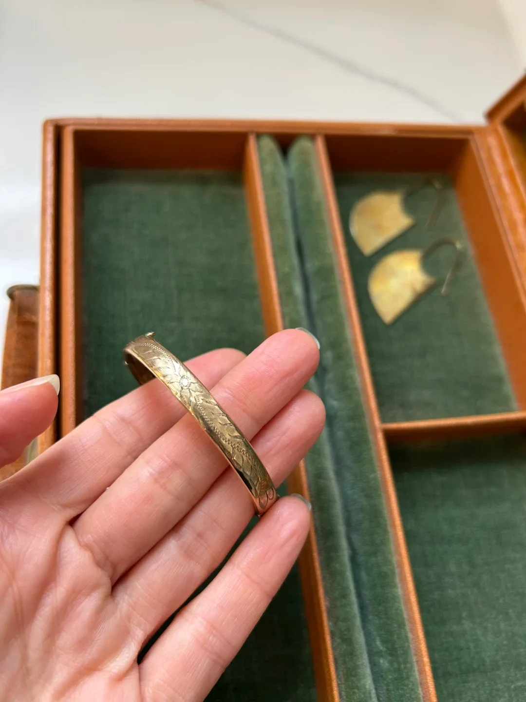 Vintage Gold Filled Filigree Childs Bracelet image indicator(4)