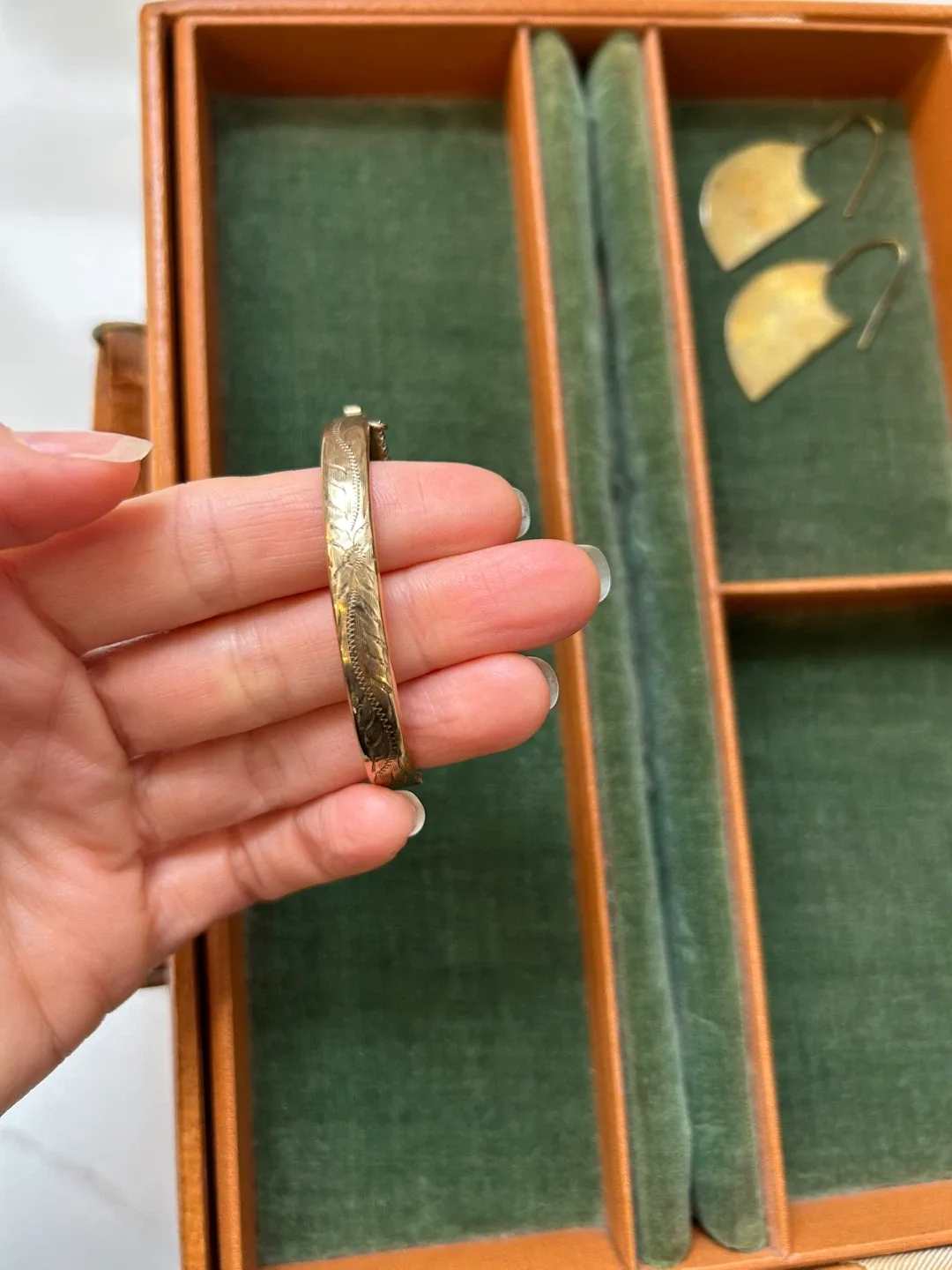 Vintage Gold Filled Filigree Childs Bracelet image indicator(5)