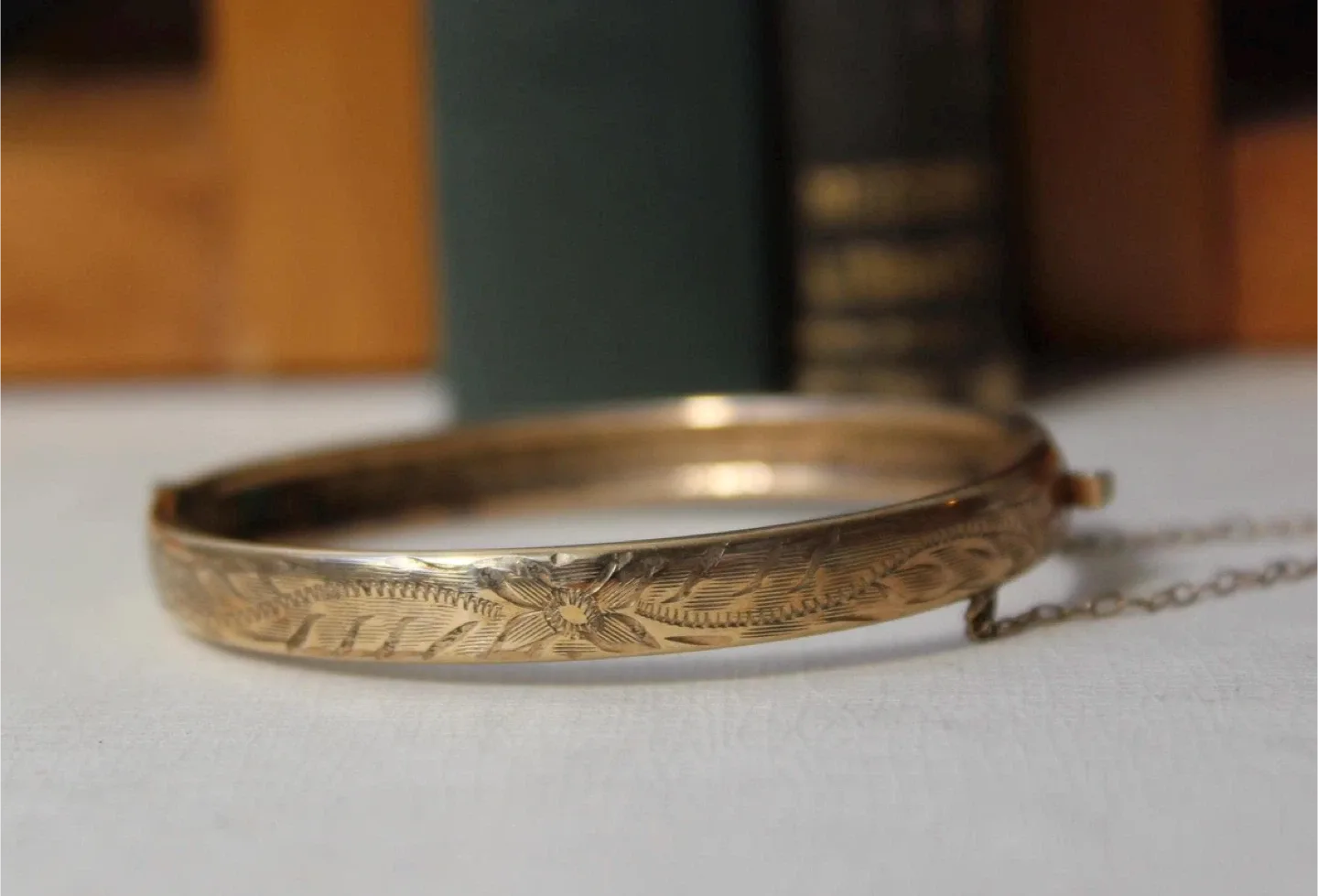 Vintage Gold Filled Filigree Childs Bracelet image indicator(3)