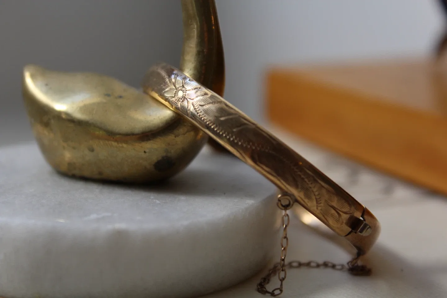 Vintage Gold Filled Filigree Childs Bracelet image indicator(9)