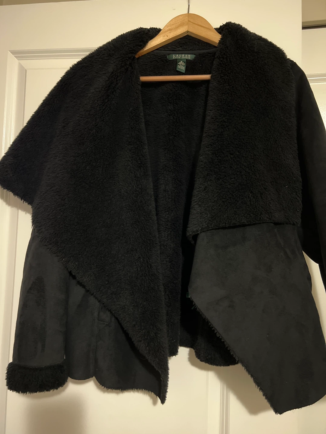 Ralph Lauren dark chocolate Faux Suede/Fur Jacket - M - photo 4