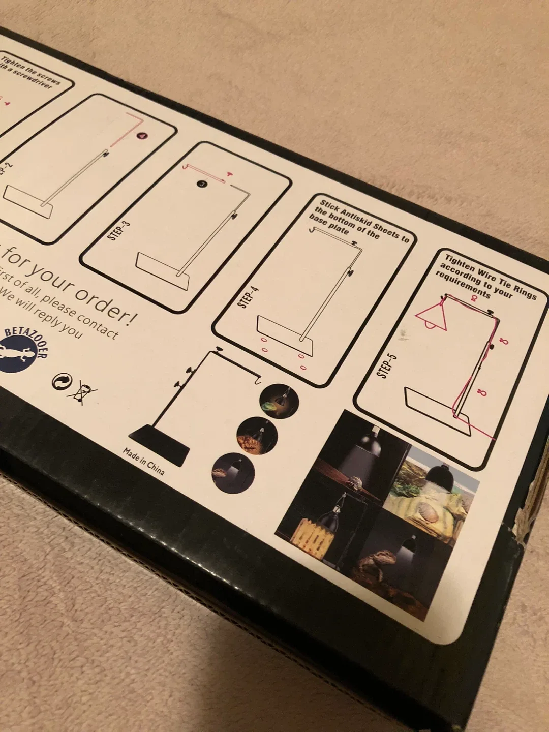 NEW! Reptile lamp stand holder image indicator(3)