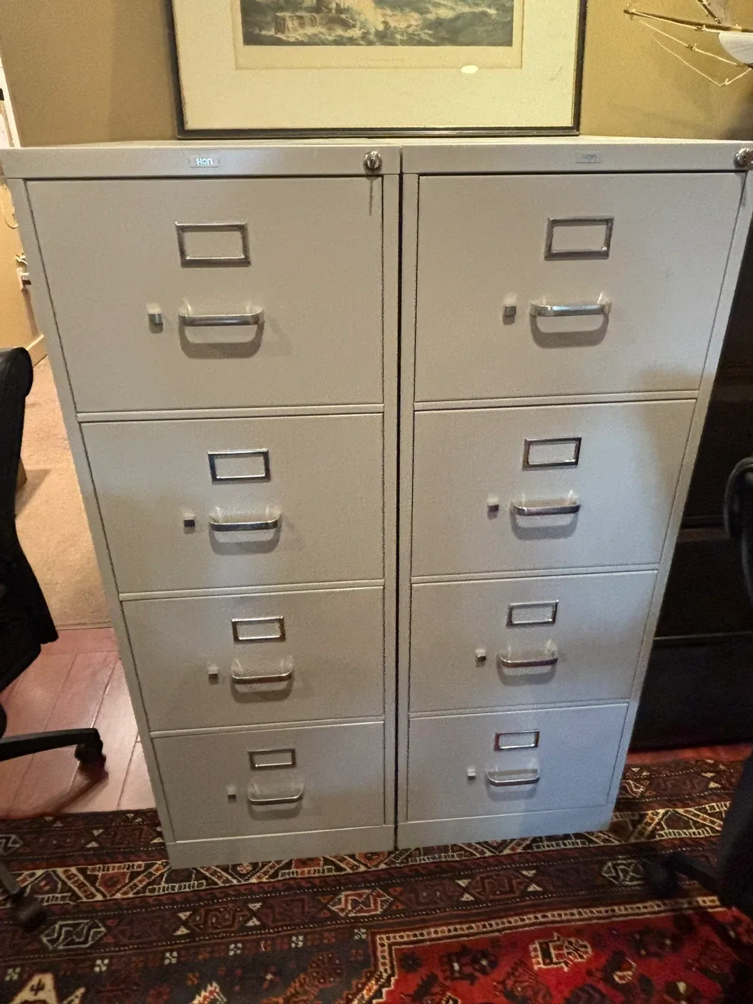 HON 4-Drawer Filing Cabinet - Beige