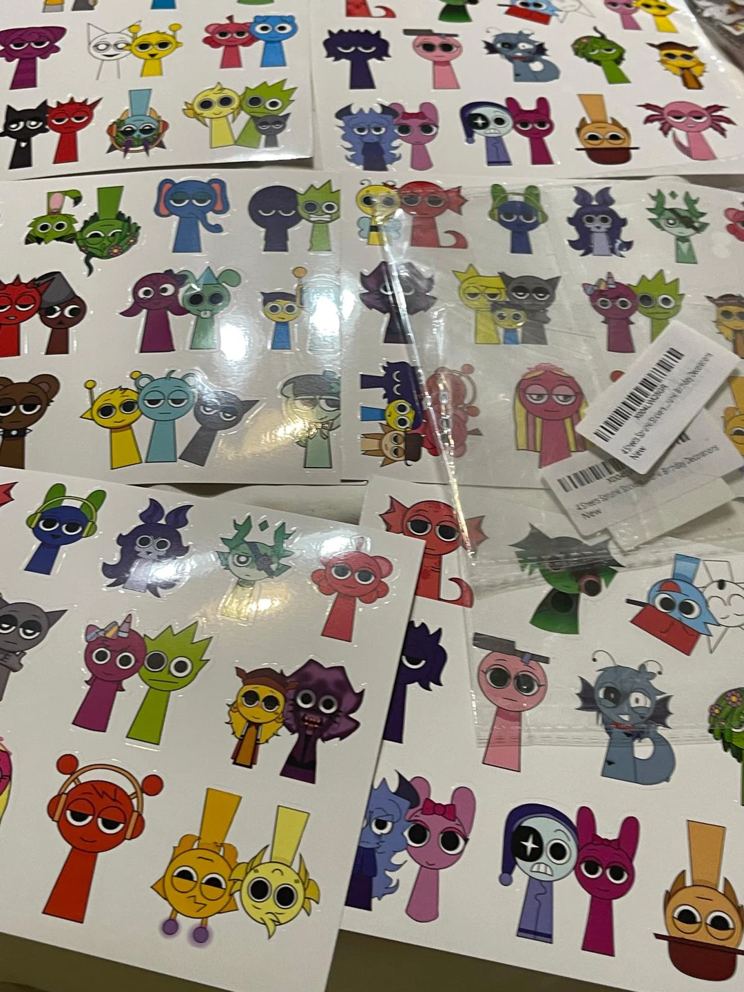 New Sprunki Stickers Birthday Decorations - 4 Sheets - photo 2