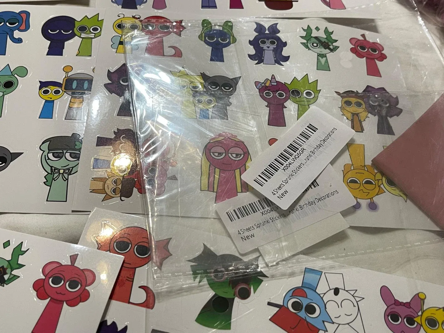New Sprunki Stickers Birthday Decorations - 4 Sheets image indicator(4)