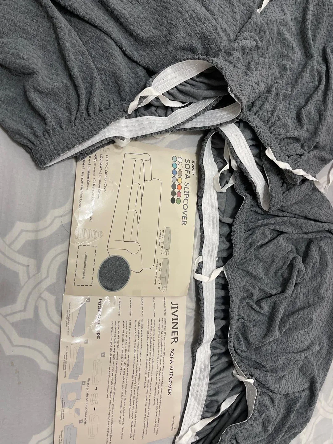 Jiviner Sofa  seat cover Slipcover - Grey