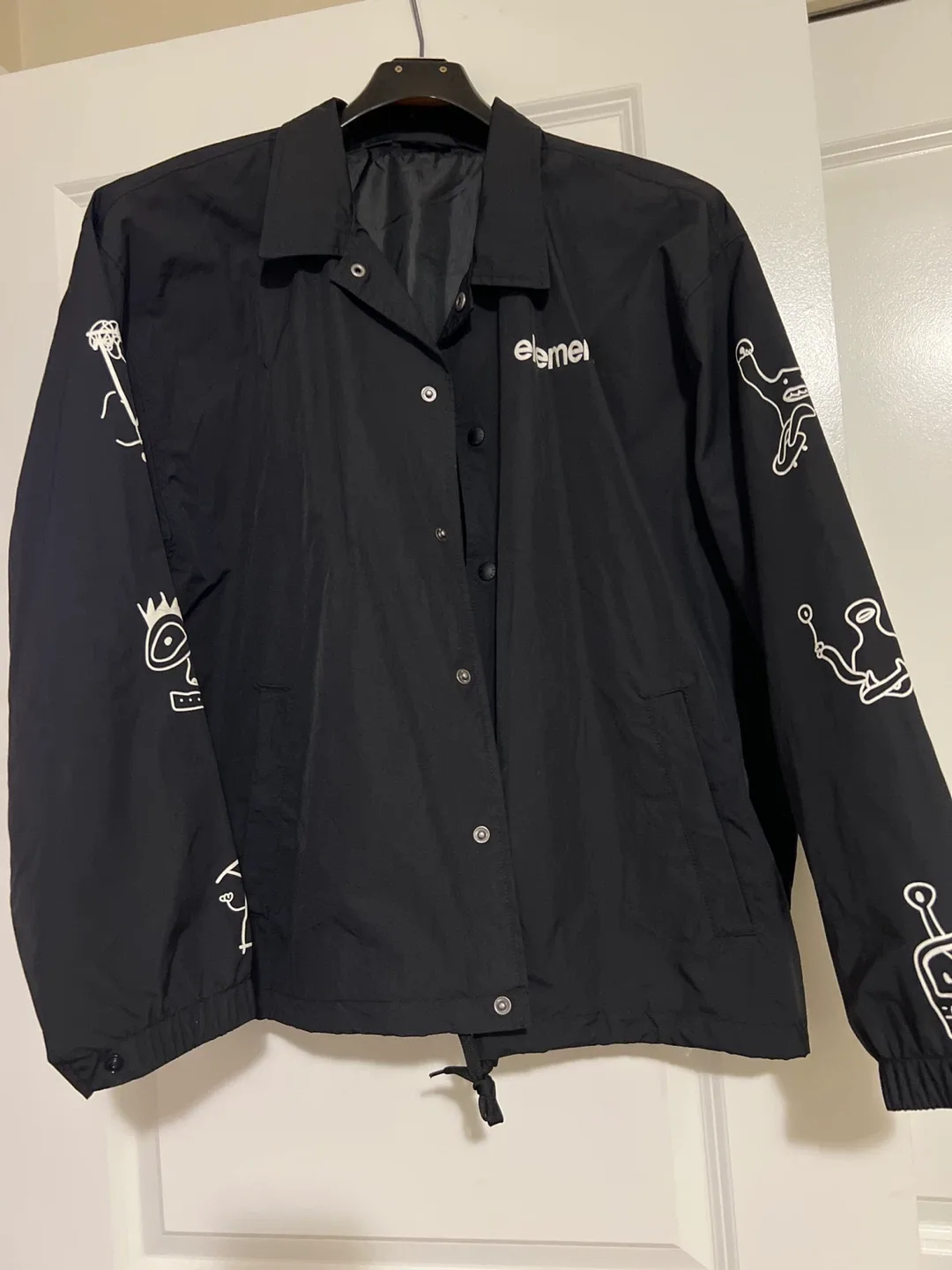 Unisex Element Black Jacket with Sleeve Graphics