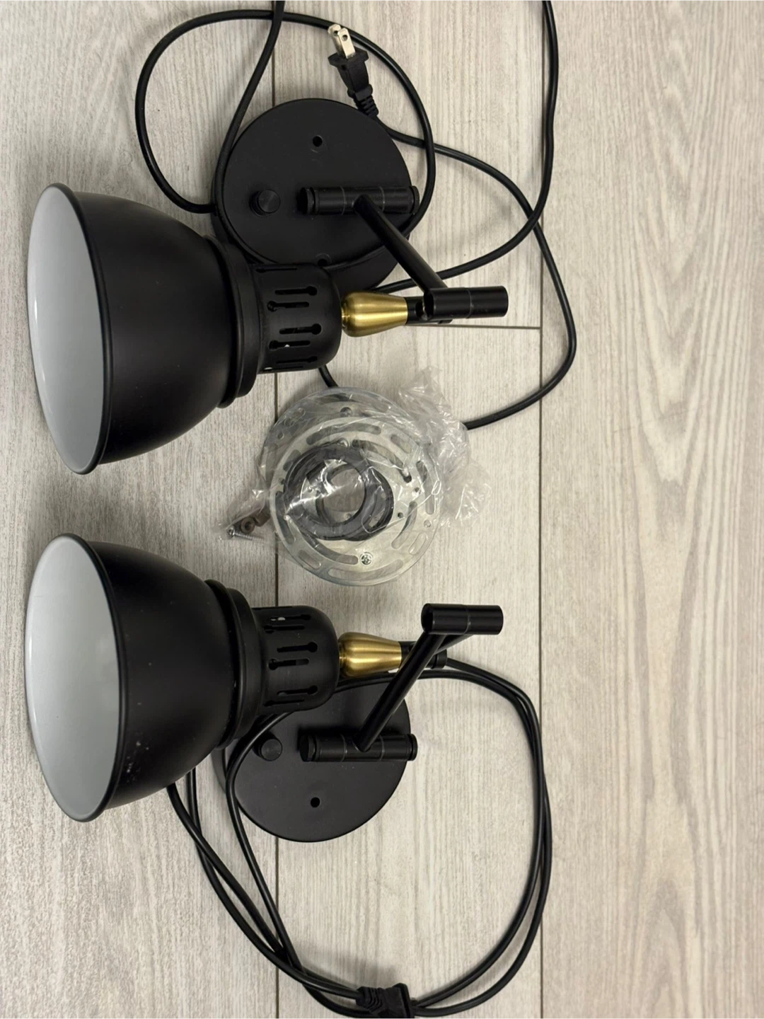 Set of 2 Black Wall Lights - photo 4