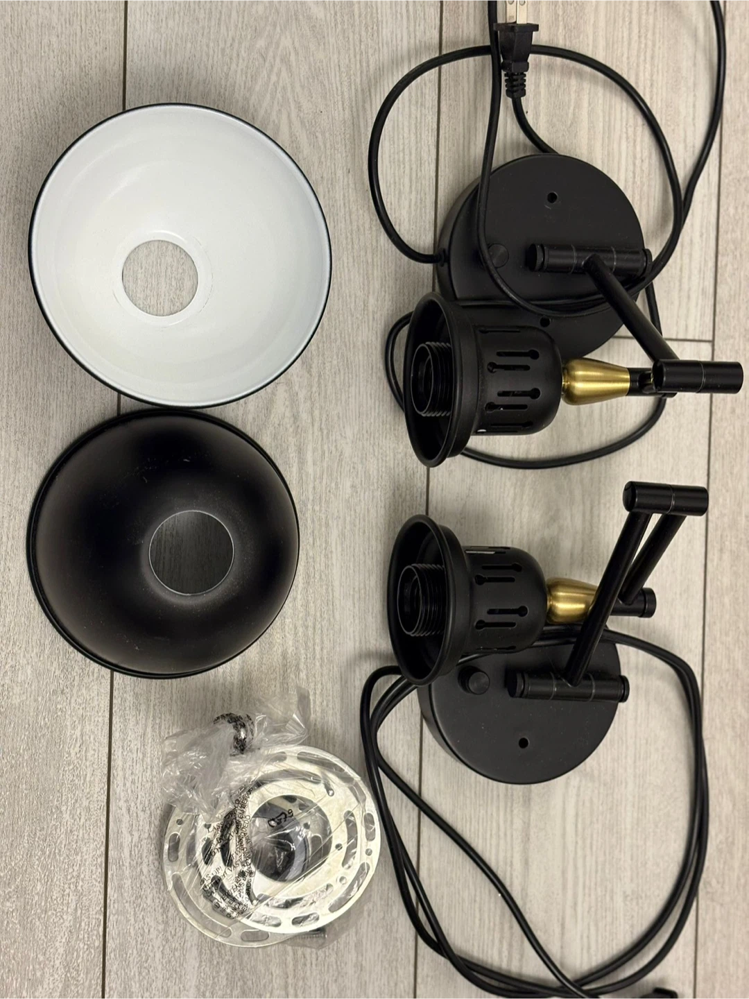 Set of 2 Black Wall Lights - photo 3