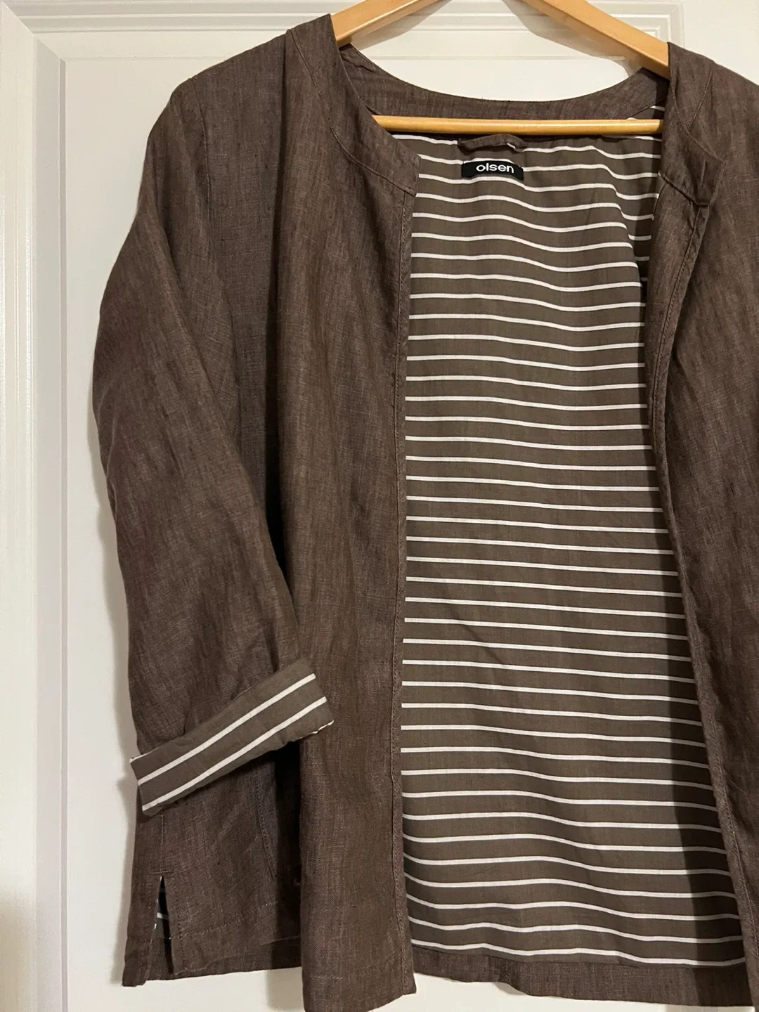 Olsen Brown Linen Blend Jacket image indicator(2)