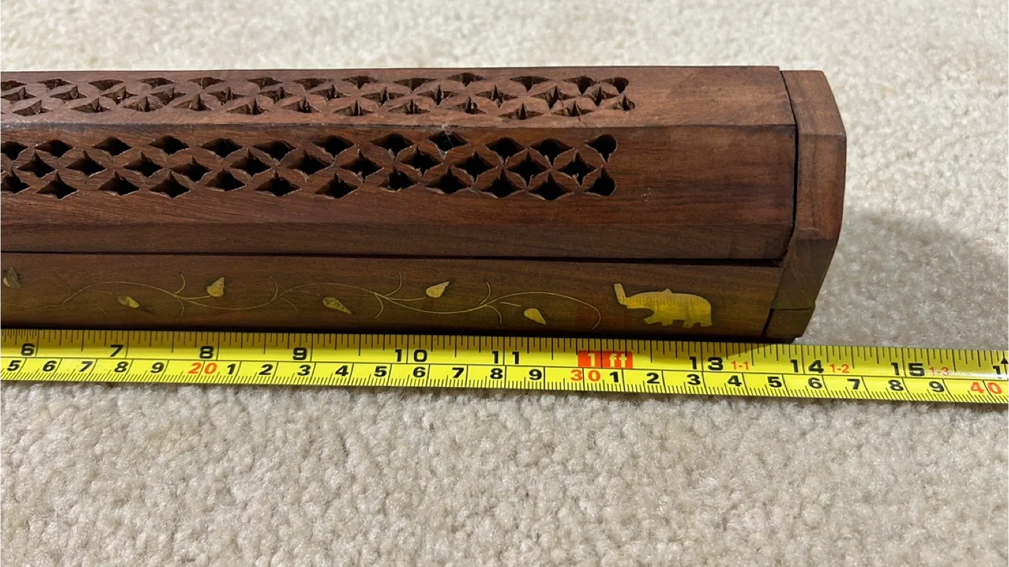New Wooden Incense Box with Elephant Design image indicator(6)