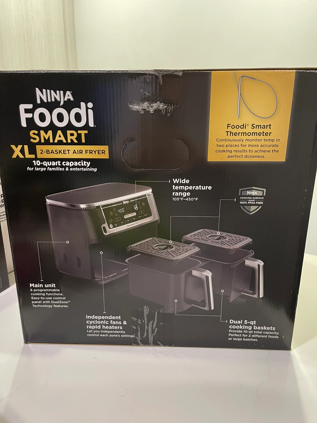 Ninja Foodi 10 QT 6-in-1 DualZone Smart XL Air Fryer DZ550 - photo 2