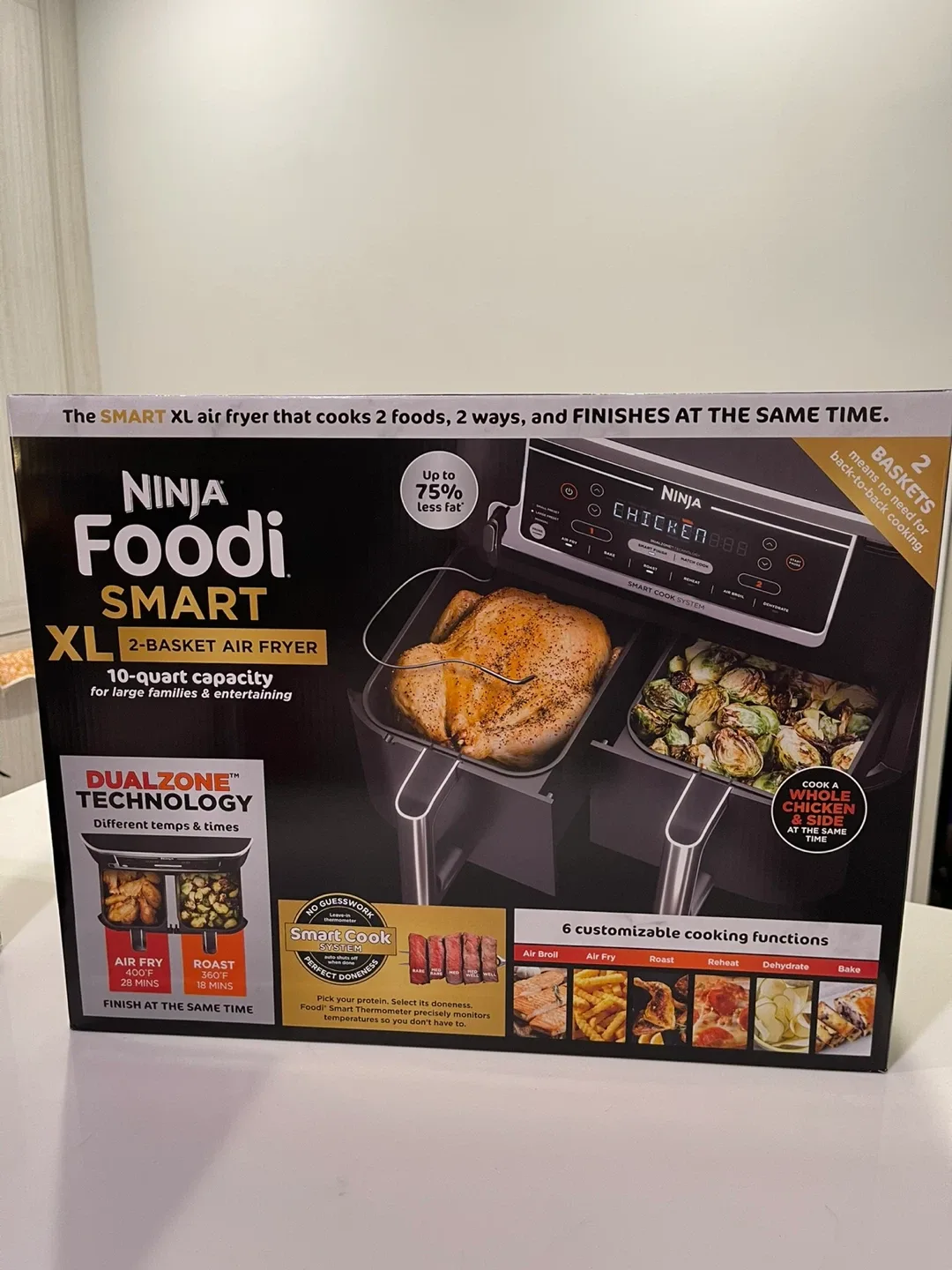 Ninja Foodi 10 QT 6-in-1 DualZone Smart XL Air Fryer DZ550 image indicator(3)