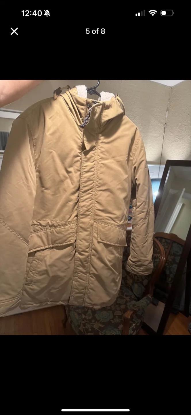 Jack & Jones Premium Beige Parka - Size Medium image indicator(5)