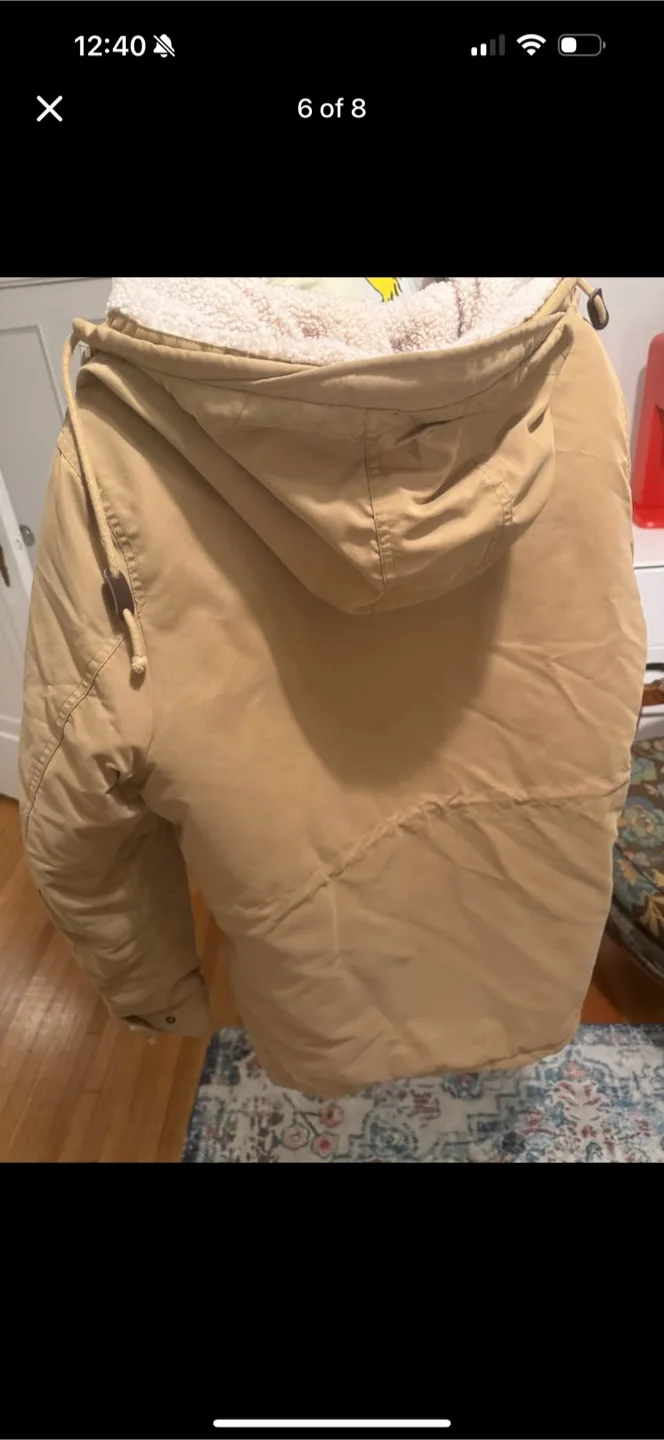 Jack & Jones Premium Beige Parka - Size Medium image indicator(6)