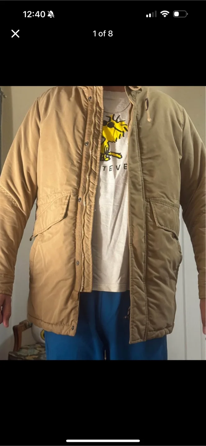 Jack & Jones Premium Beige Parka - Size Medium