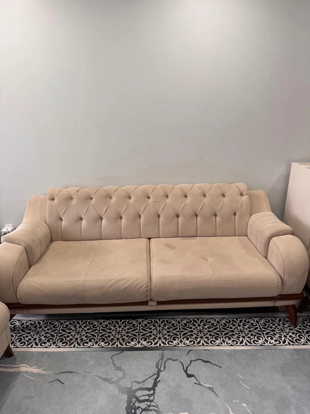 Beige Sofa and Armchair Set