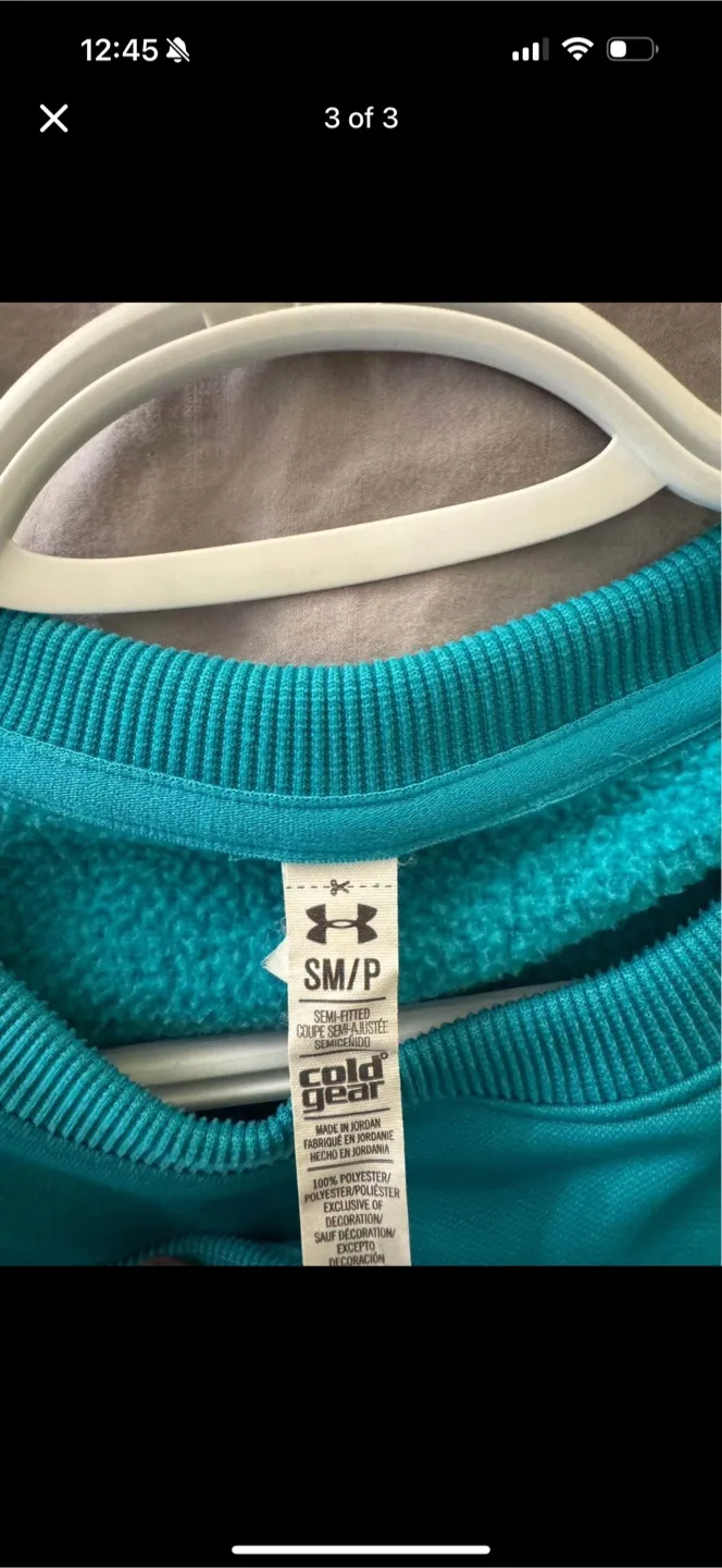 Under Armour Teal Sweatshirt - Size S image indicator(3)