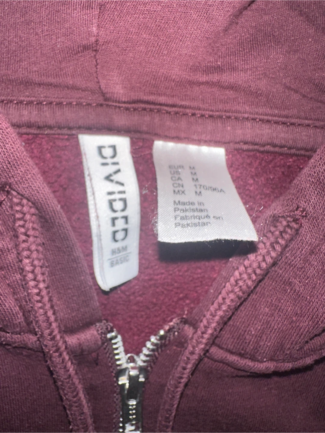 H&M Divided Maroon Hoodie - Size M - photo 2