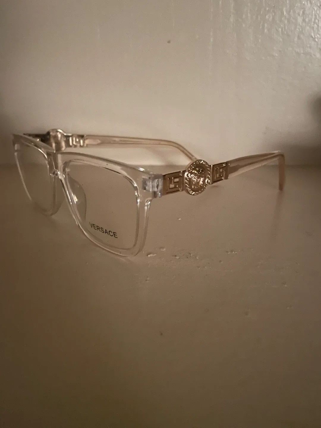 Versace Clear Frame Glasses with Case image indicator(4)