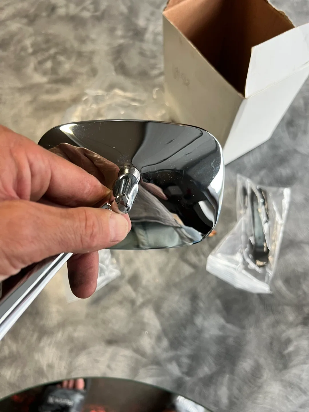 Chrome Side View Mirror - Classic Car Part