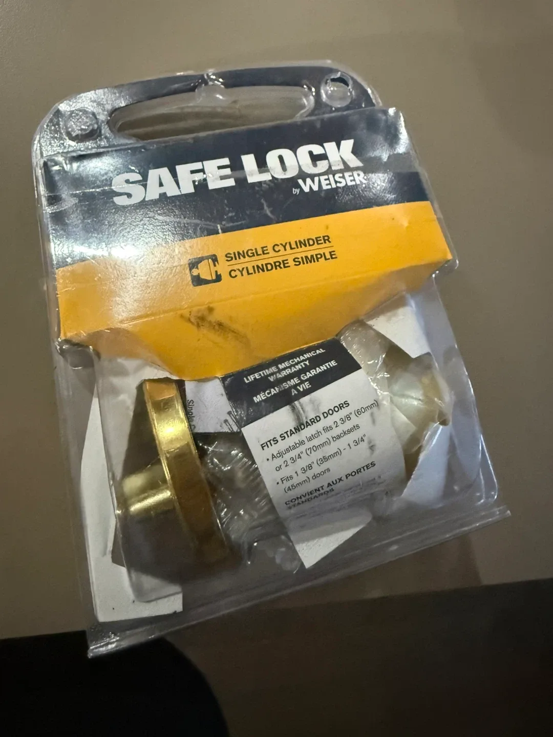 Weiser Safe Lock single-cylinder deadbolt