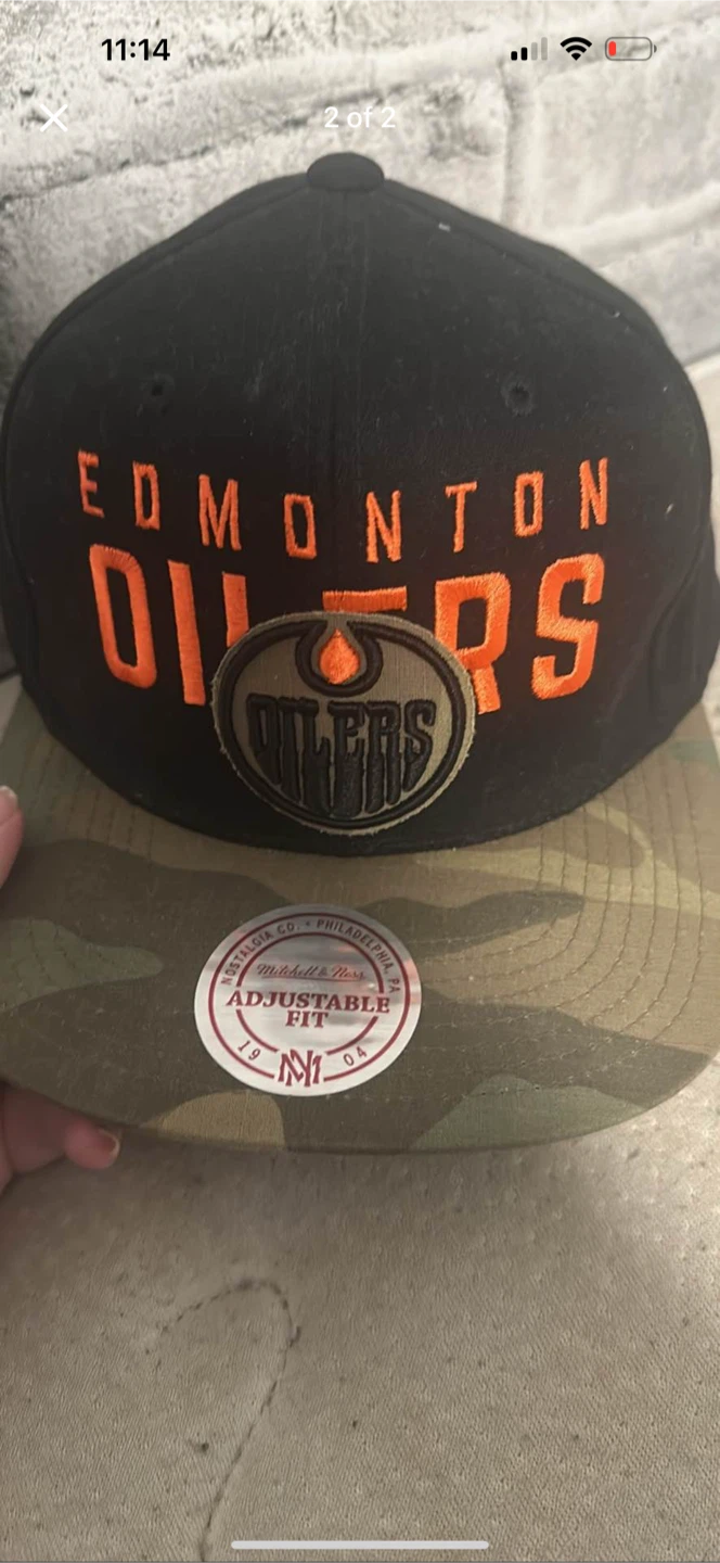 Edmonton Oilers Mitchell & Ness Adjustable Hat