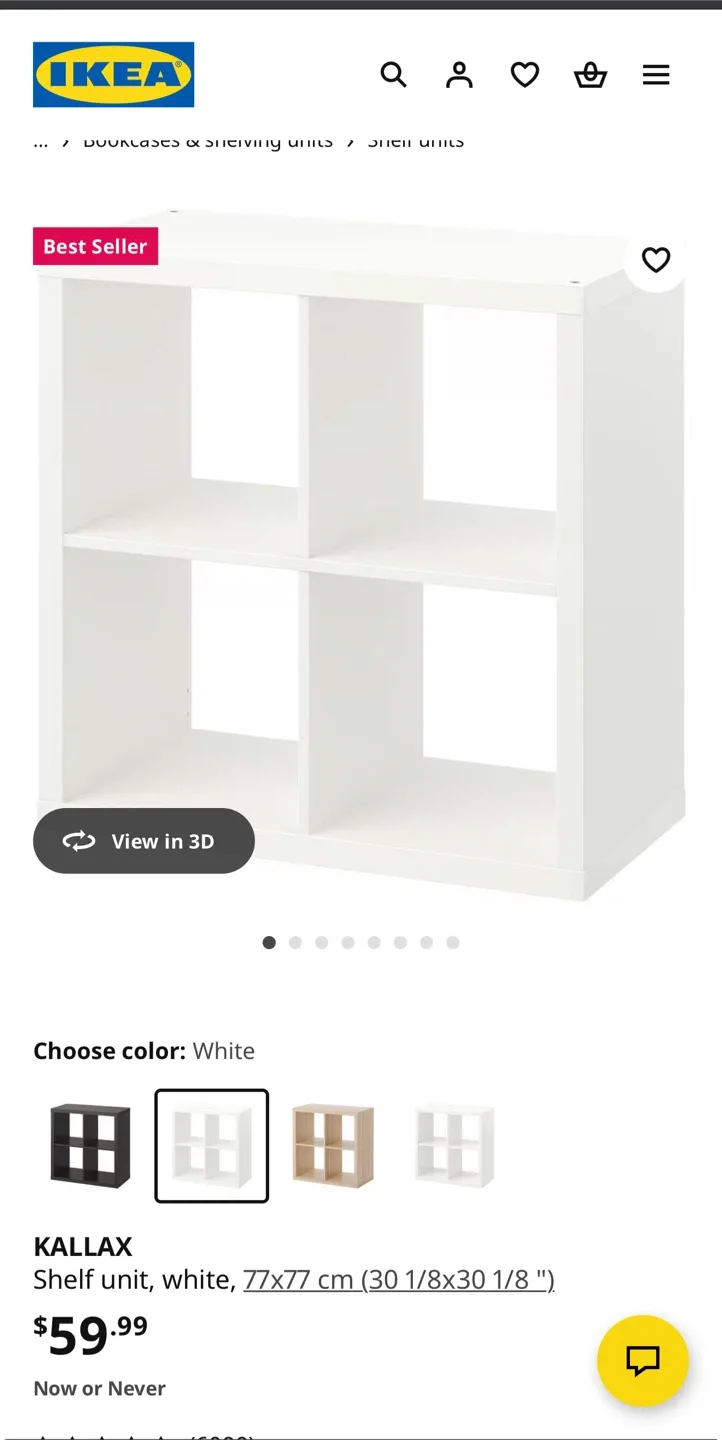 IKEA Kallax Shelf Unit - White