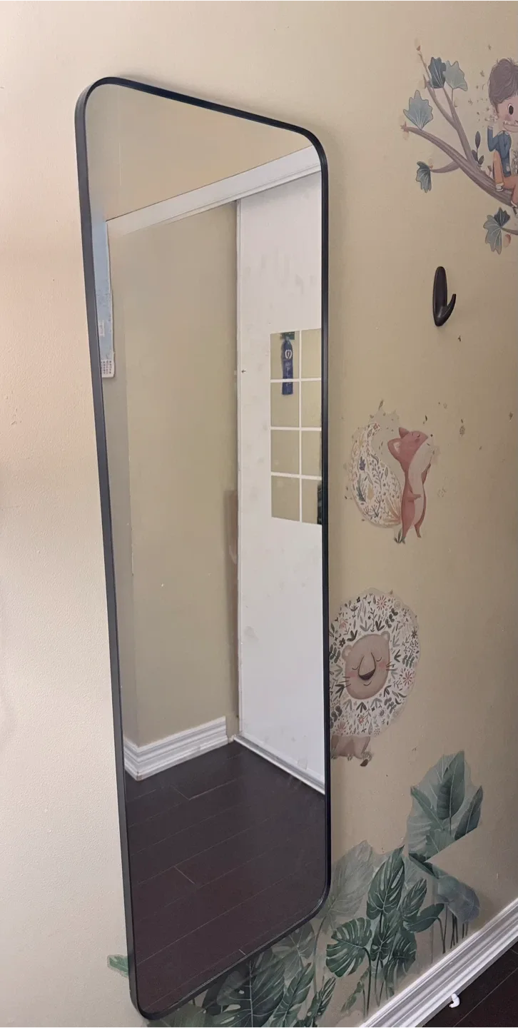 IKEA Lindbyn Mirror - Black, 40x130 cm image indicator(3)