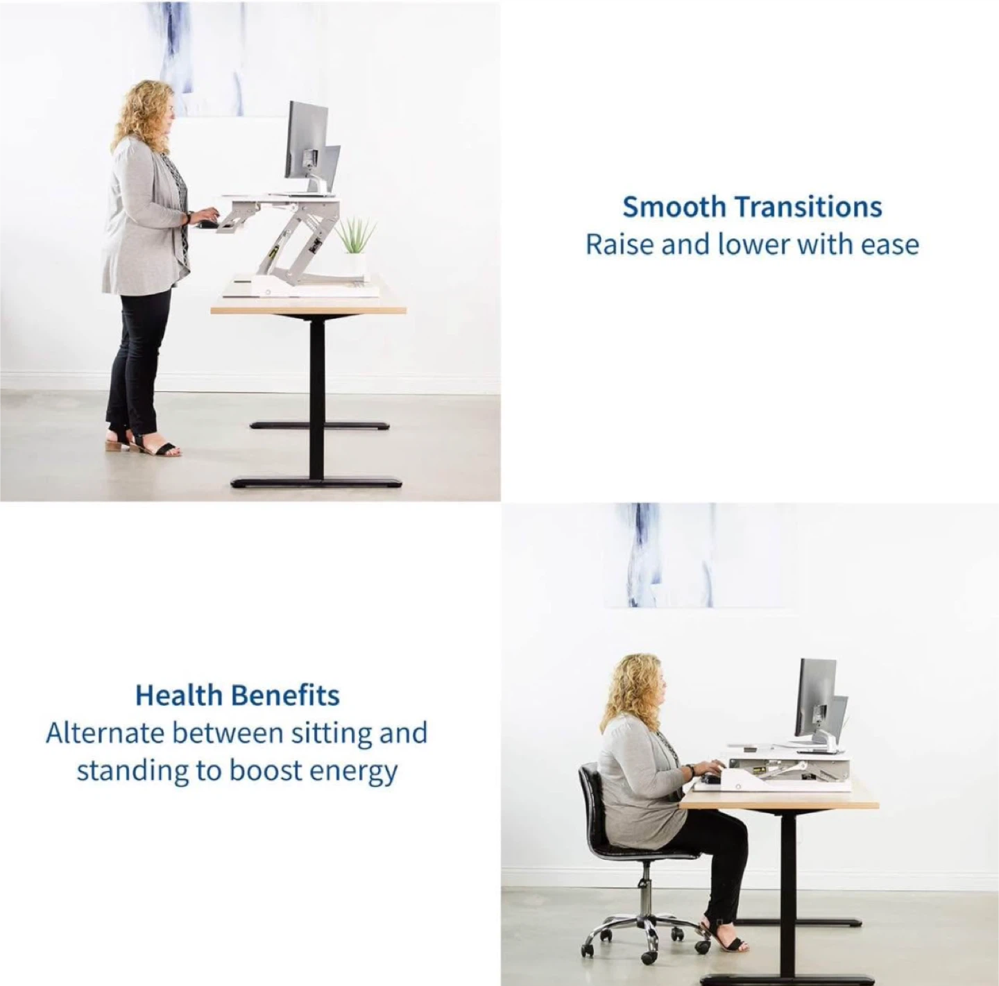 VIVO Standing Desk Riser - Adjustable Sit-Stand Desk - photo 5