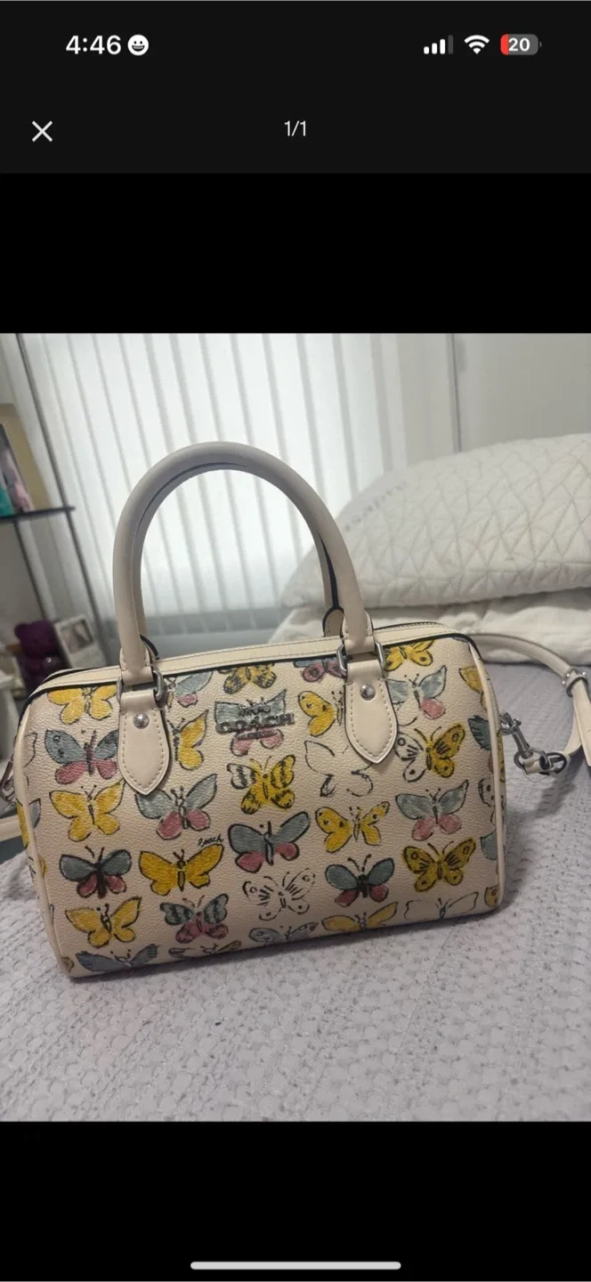 Coach Mini Bennett Satchel Butterfly Print