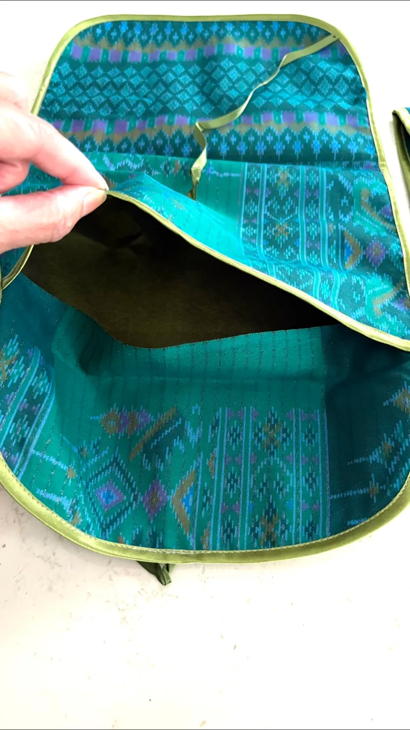 Handmade Teal Fabric Storage Bags - Set of 2 image indicator(2)