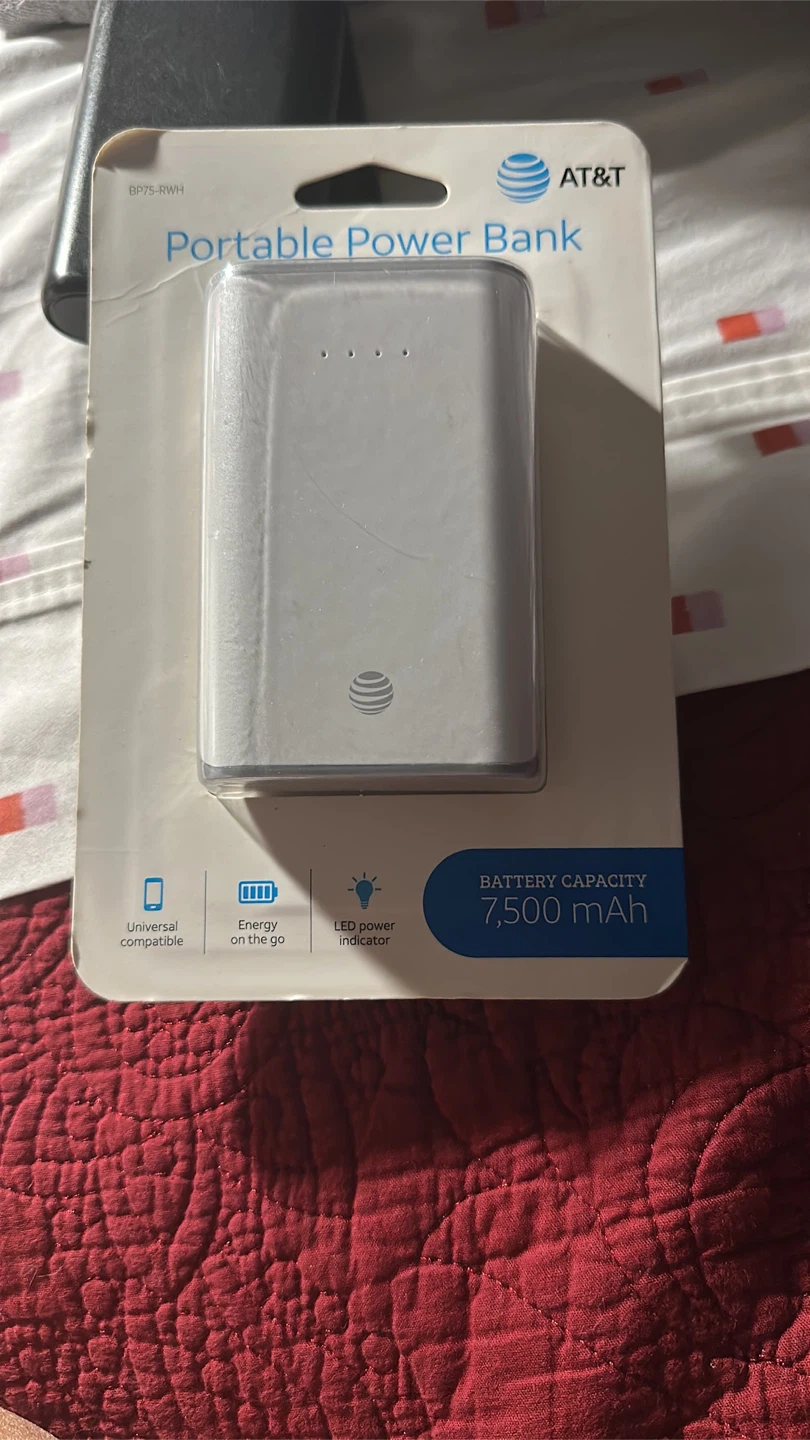 New AT&T Portable Power Bank 7,500 mAh
