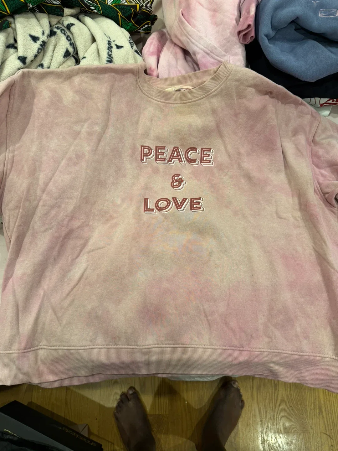 Pink Tie-Dye Sweatshirt - L