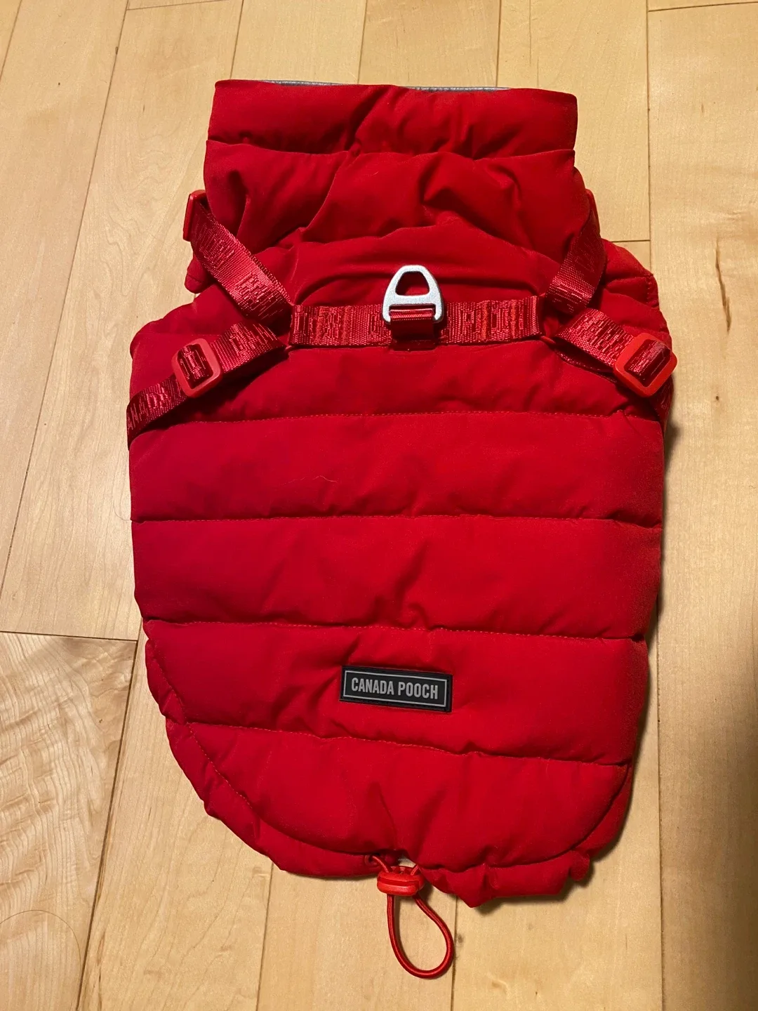 Canada Pooch Dog Puffer Jacket - Red 14”