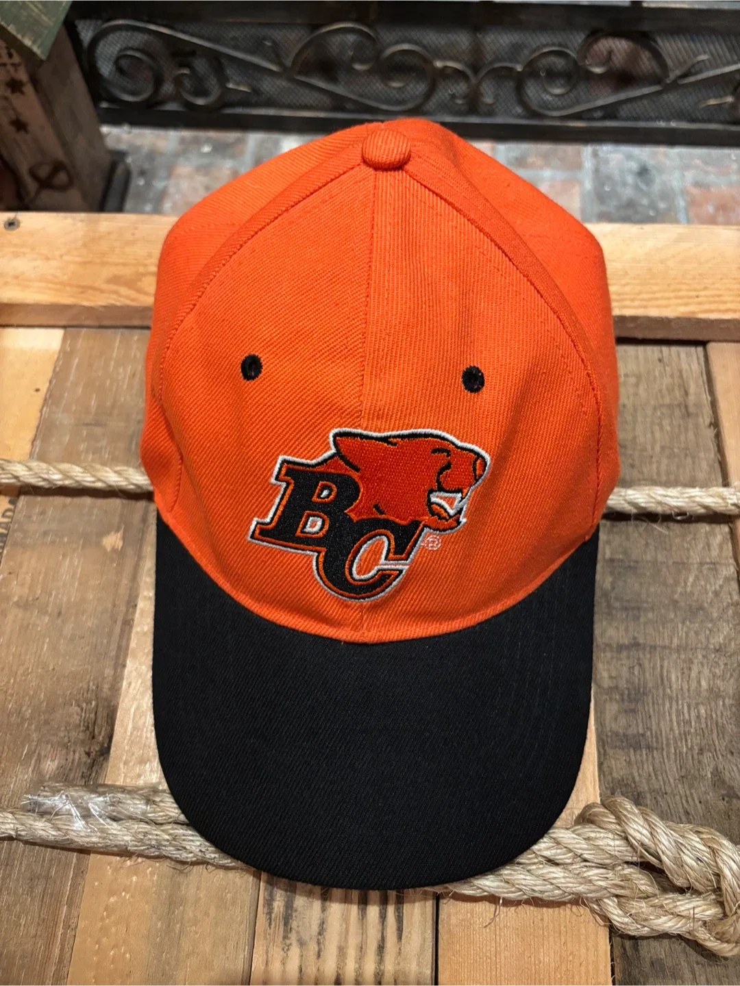 🧢 BC Lions Baseball Hat -  Embroidered Logo 🦁 🧡🖤