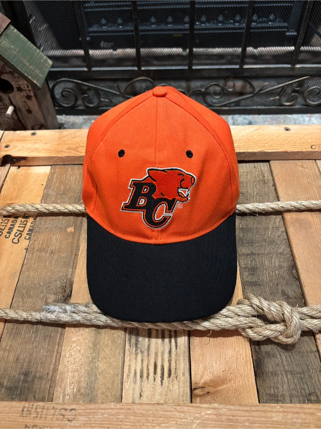 🧢 BC Lions Baseball Hat -  Embroidered Logo 🦁 🧡🖤 image indicator(4)