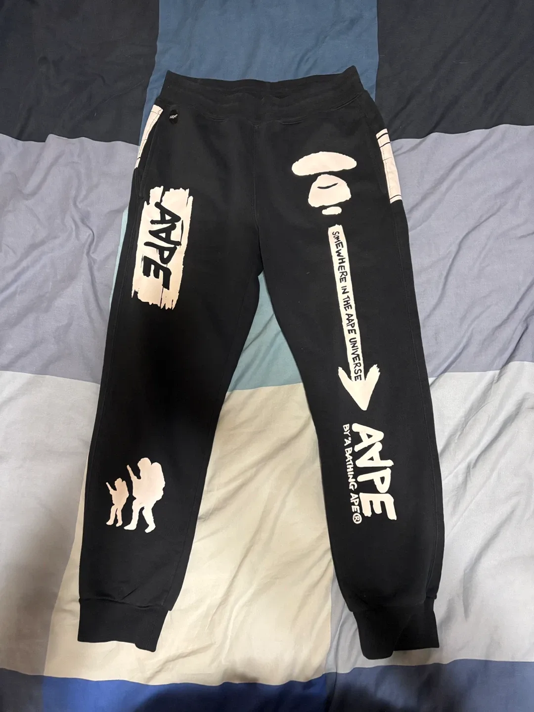 Aape by A Bathing Ape Black Sweatpants - Size M
