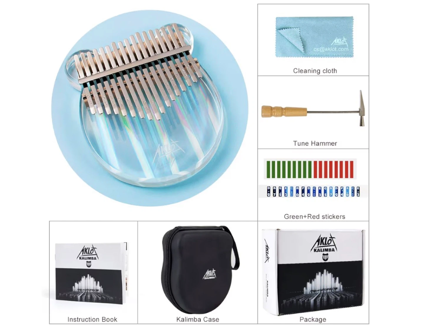 AKLOT Kalimba 17-Key Thumb Piano - Crystal - photo 4