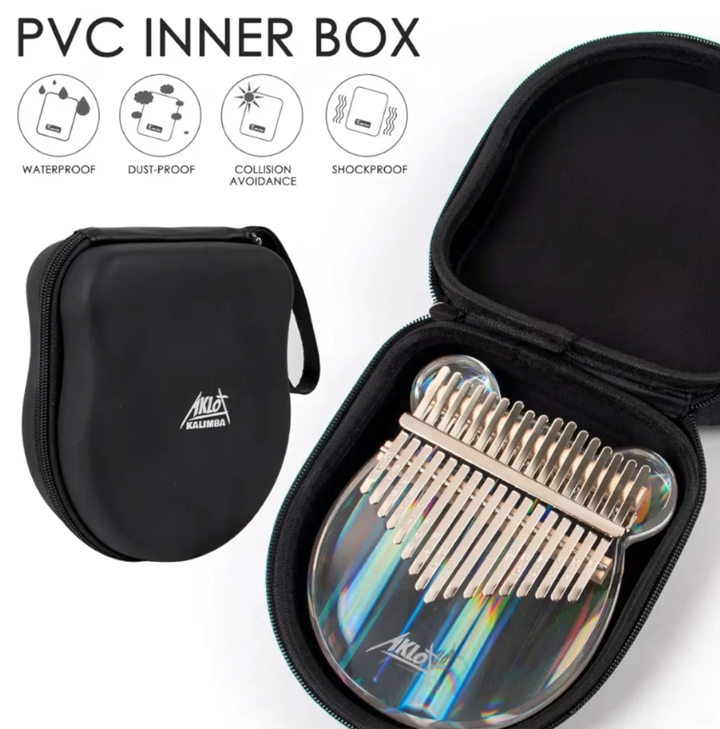 AKLOT Kalimba 17-Key Thumb Piano - Crystal image indicator(2)