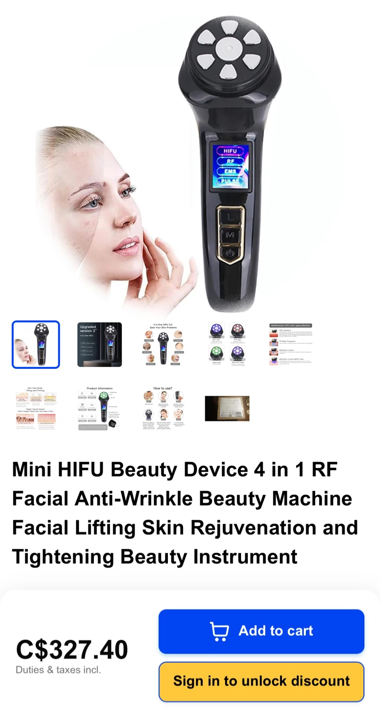 Mini 4 in 1 HIFU Beauty Device - photo 3