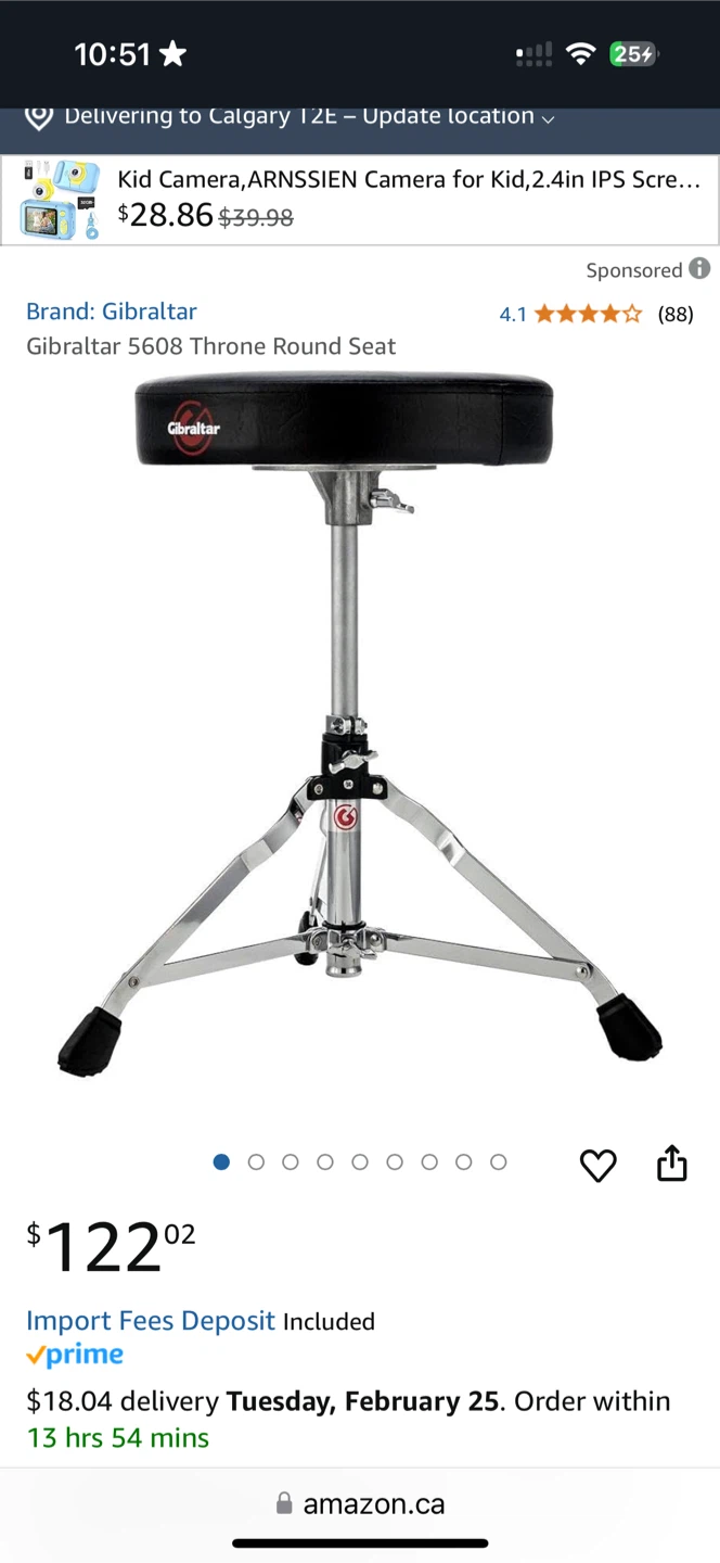 Gibraltar 5608 Throne Round Seat