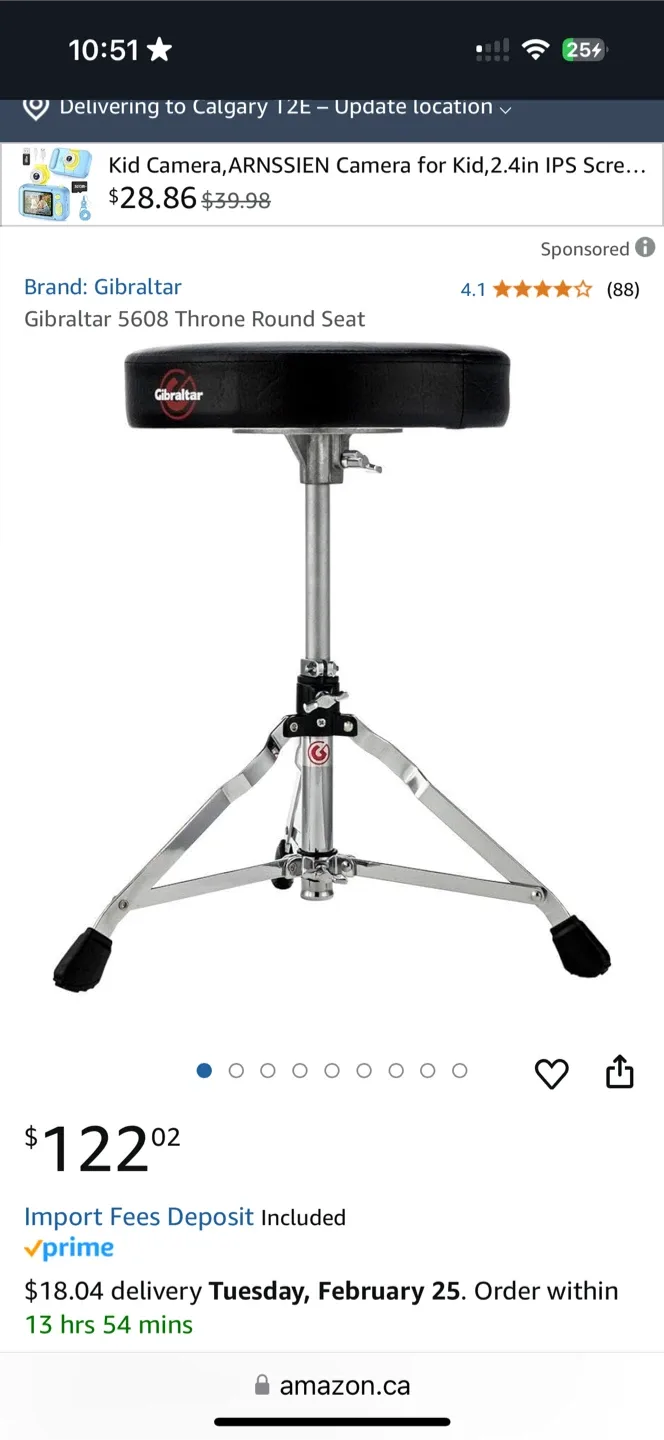 Gibraltar 5608 Throne Round Seat