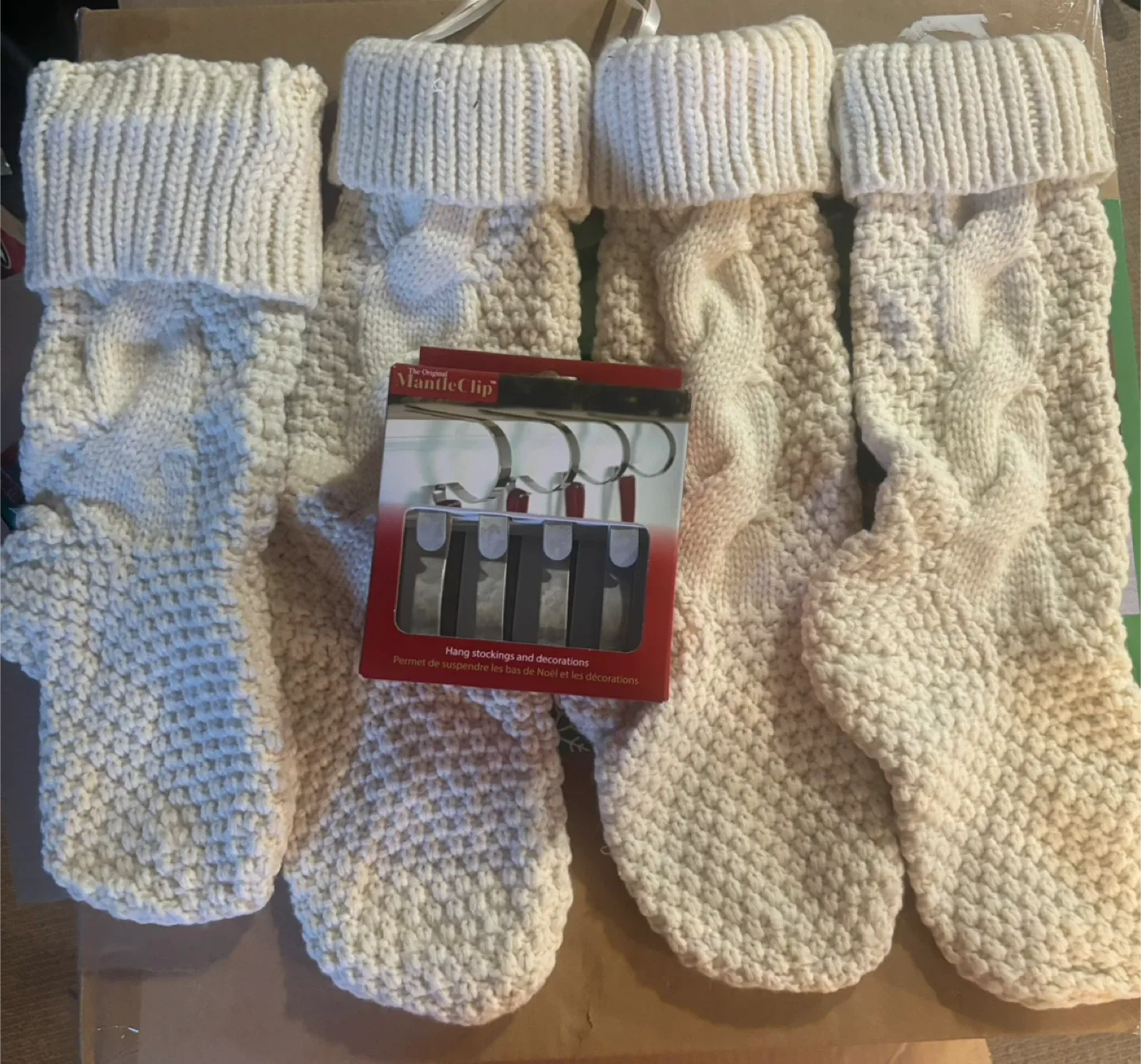 The Original MantleClip Stocking Hangers and 4 stocking