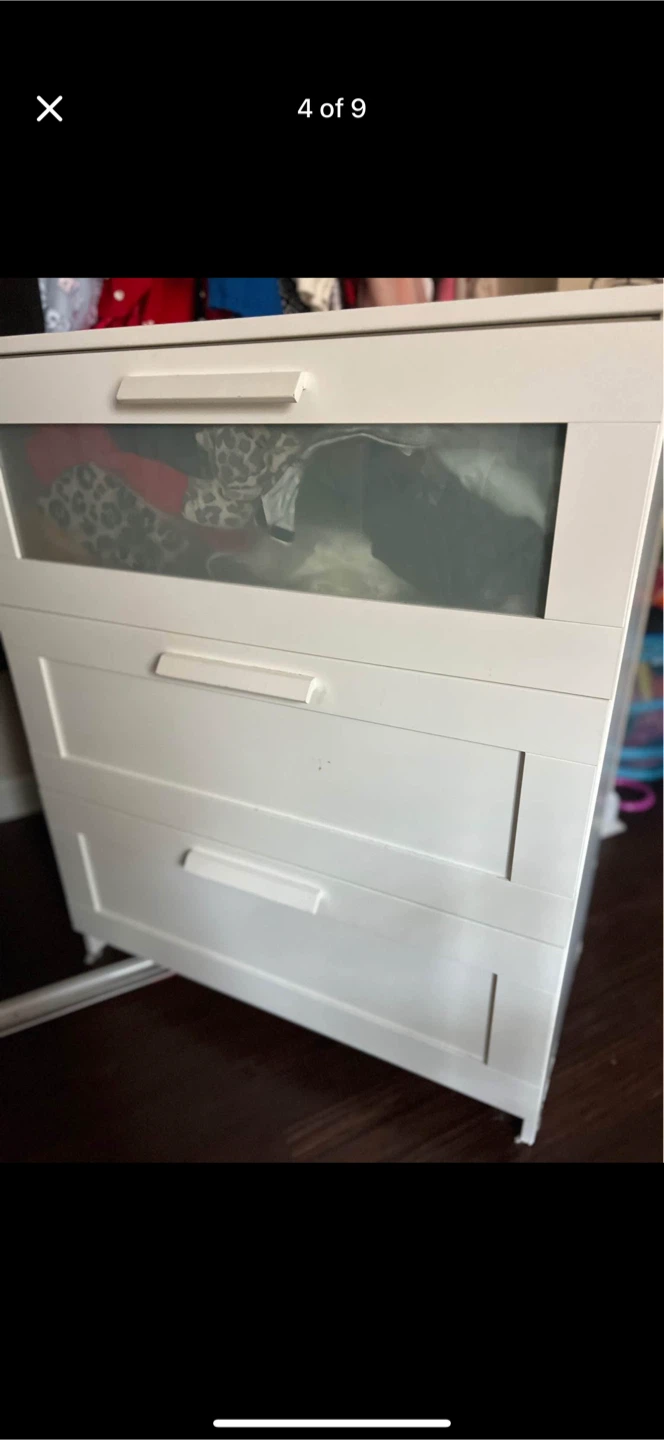 IKEA  3-Drawer Chest - White - photo 3