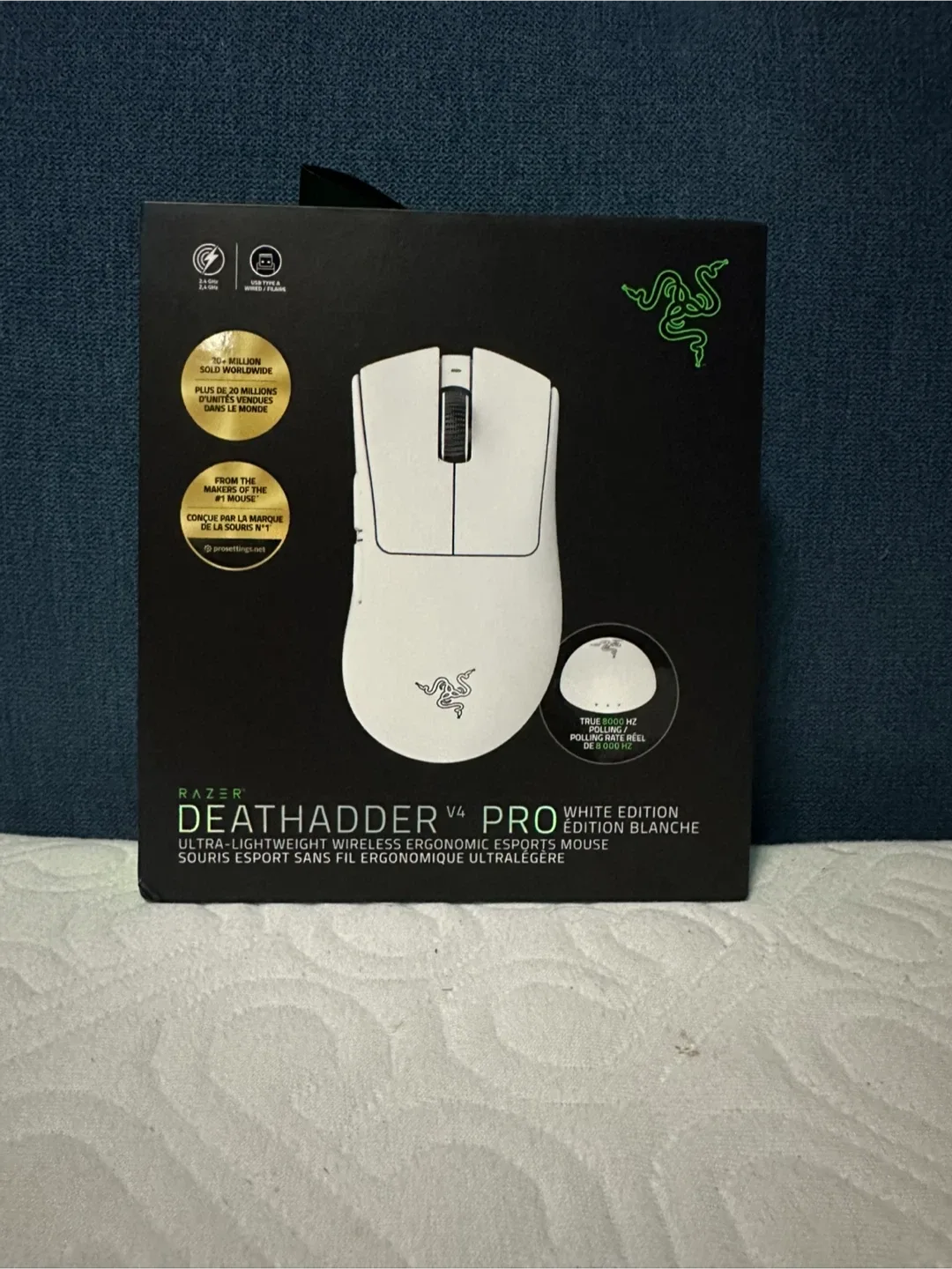 Razer DeathAdder V4 Pro White Edition Gaming Mouse