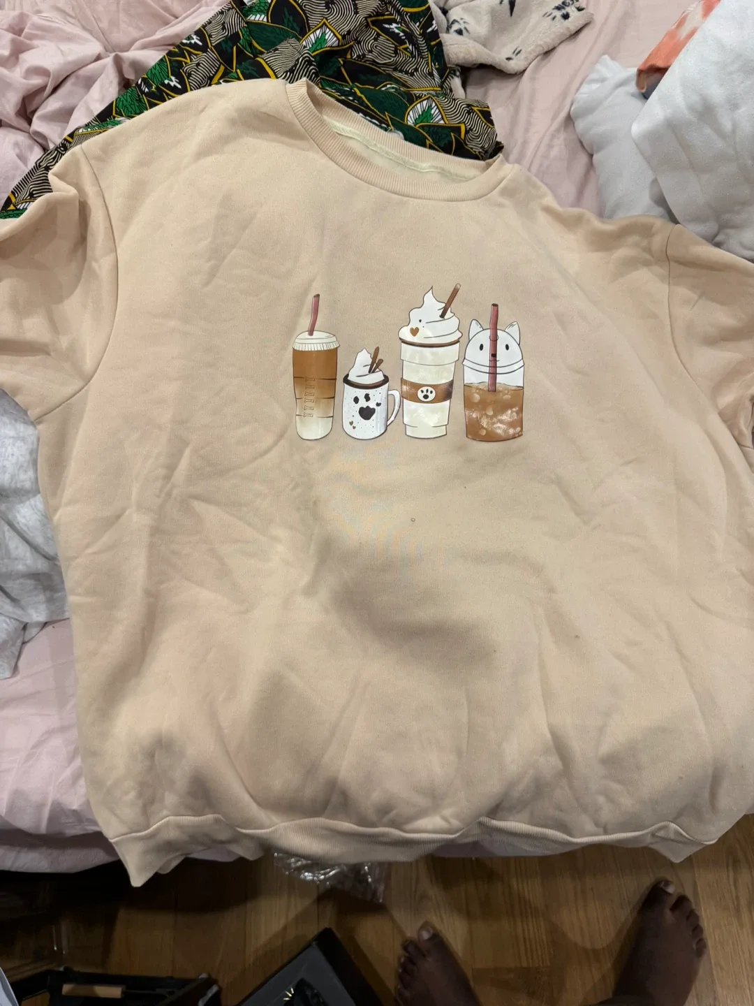 Cute Coffee Drinks Graphic Sweatshirt