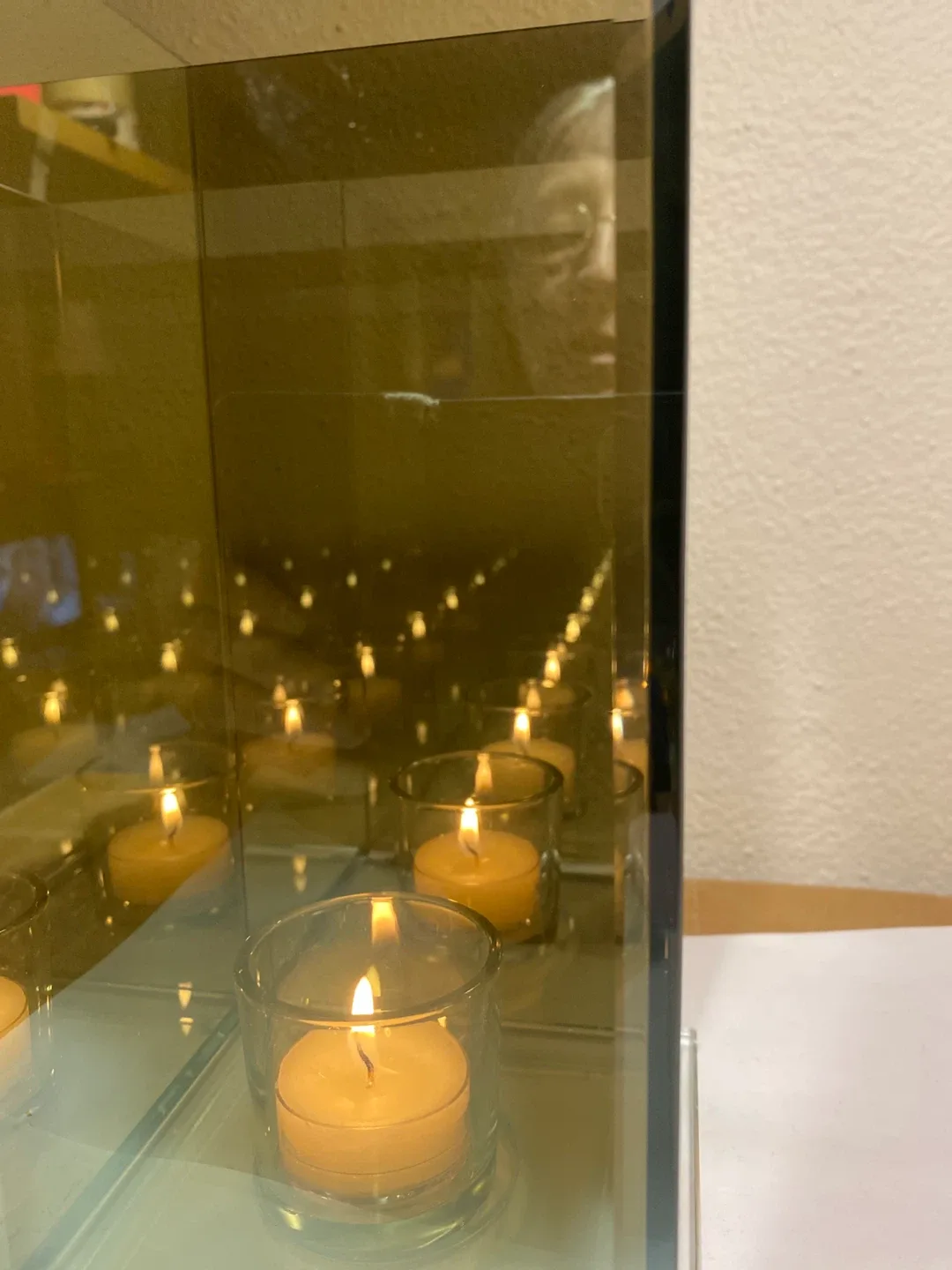 Infinite Reflections Glass Candle Holder