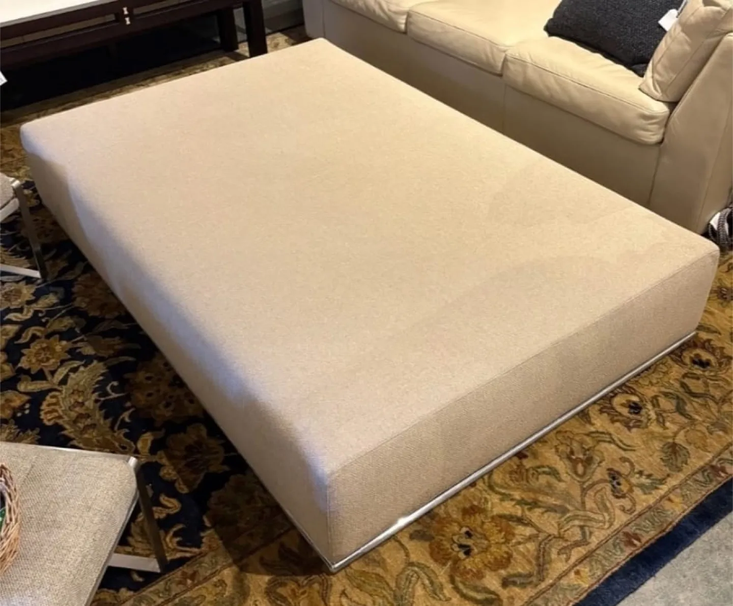 B&B Italia Large Ottoman - Woven Oatmeal