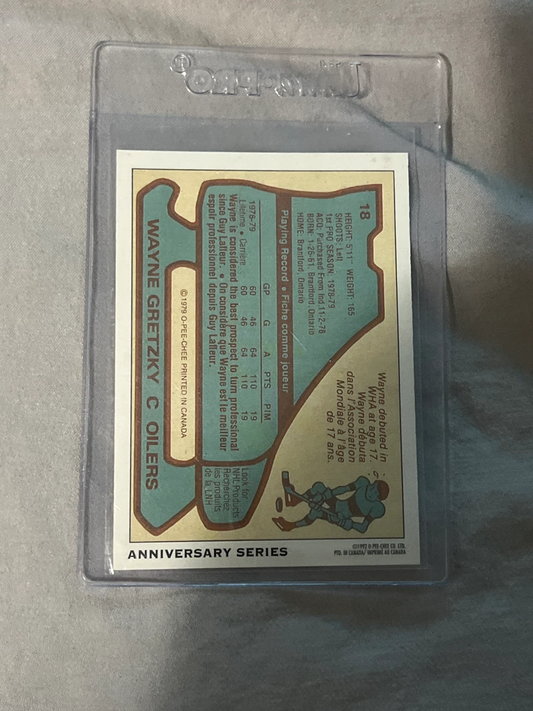 Wayne Gretzky Oilers Trading Card - photo 2